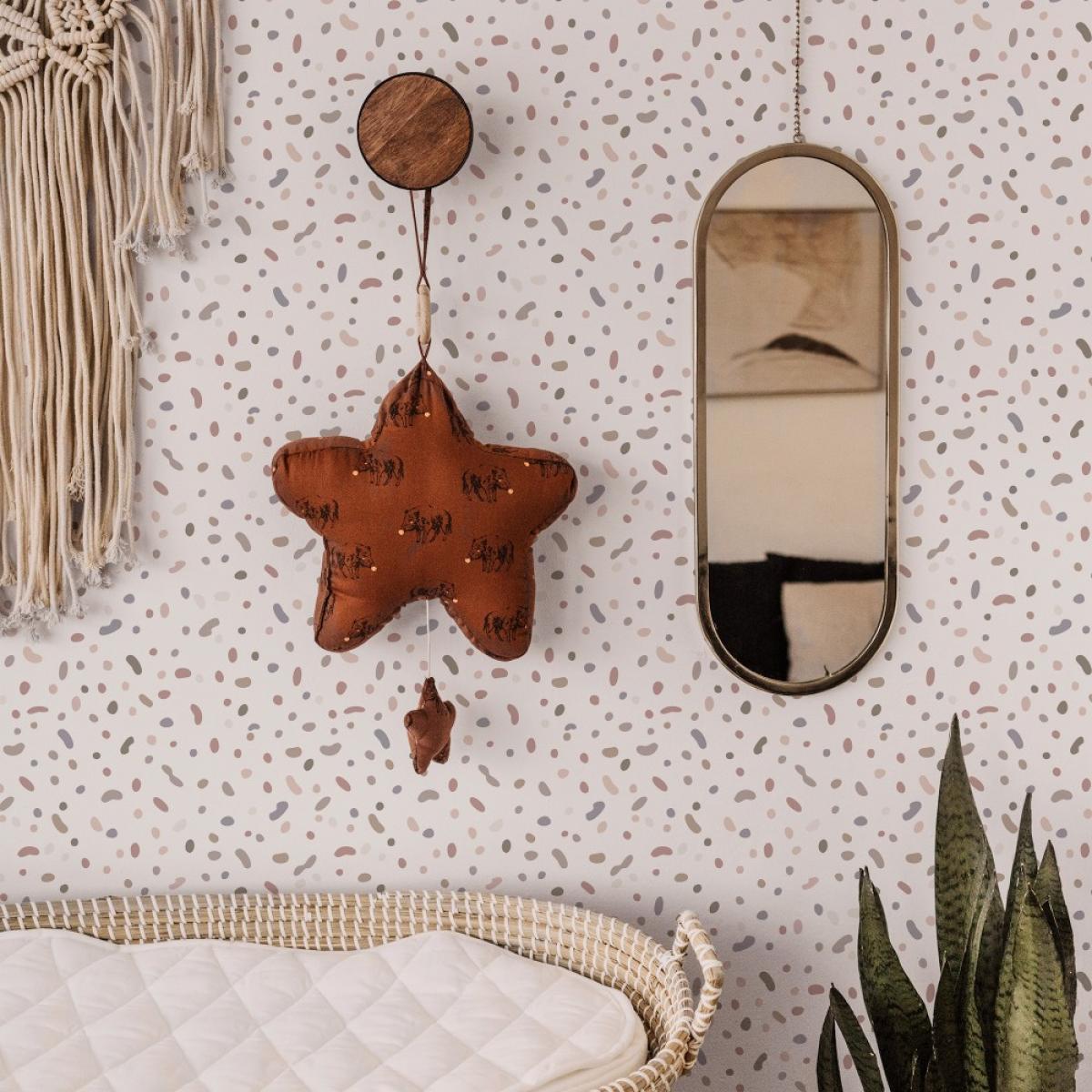 Rollo de dos paneles autoadhesivos canvas DOTTY