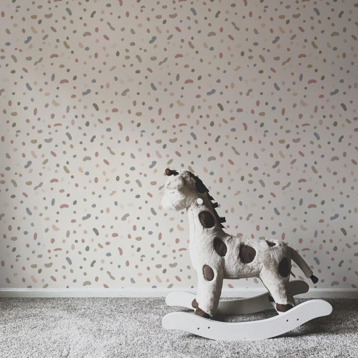 Rollo de dos paneles autoadhesivos canvas DOTTY