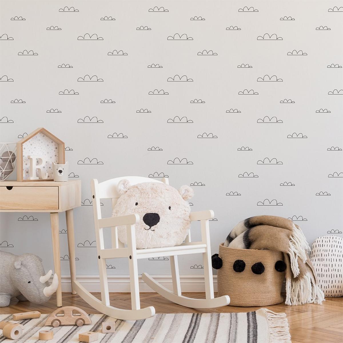 Rollo de dos paneles autoadhesivos canvas NUBES