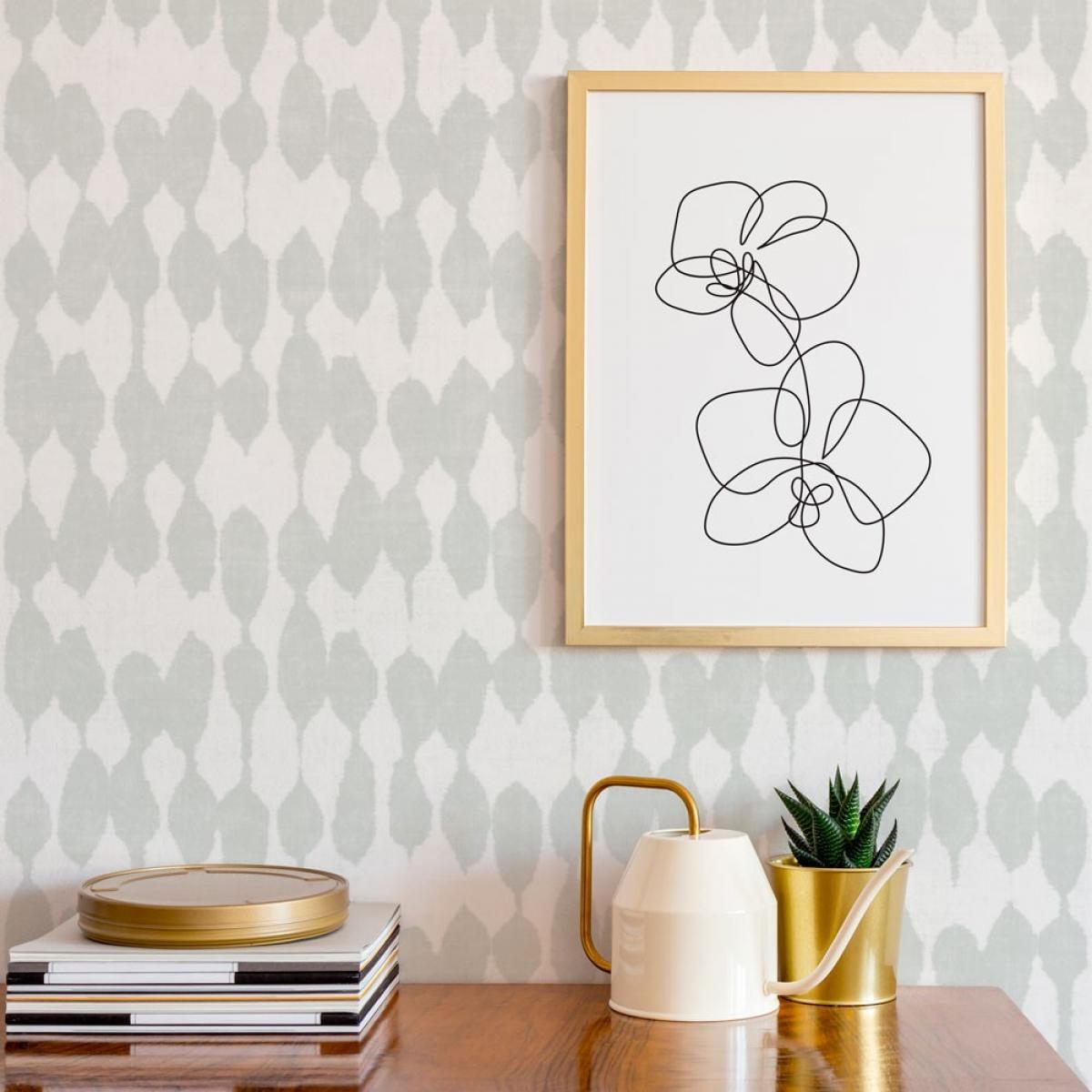 Rollo de dos paneles autoadhesivos canvas SHIBORI