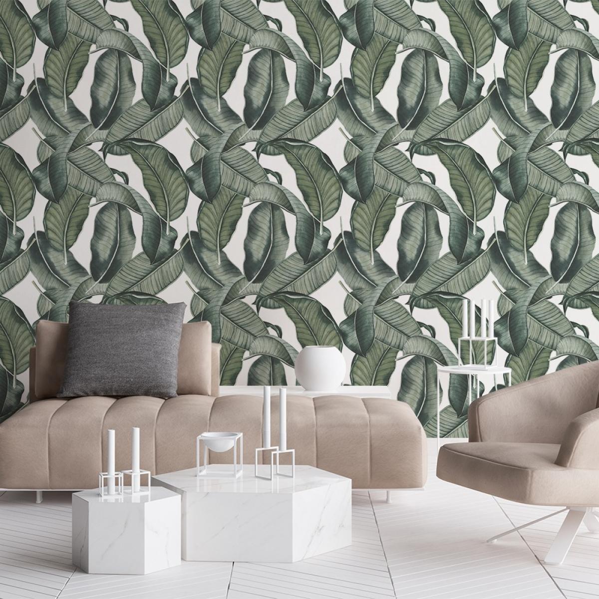 Rollo de papel pintado salón de dos paneles autoadhesivos canvas SUMATRA