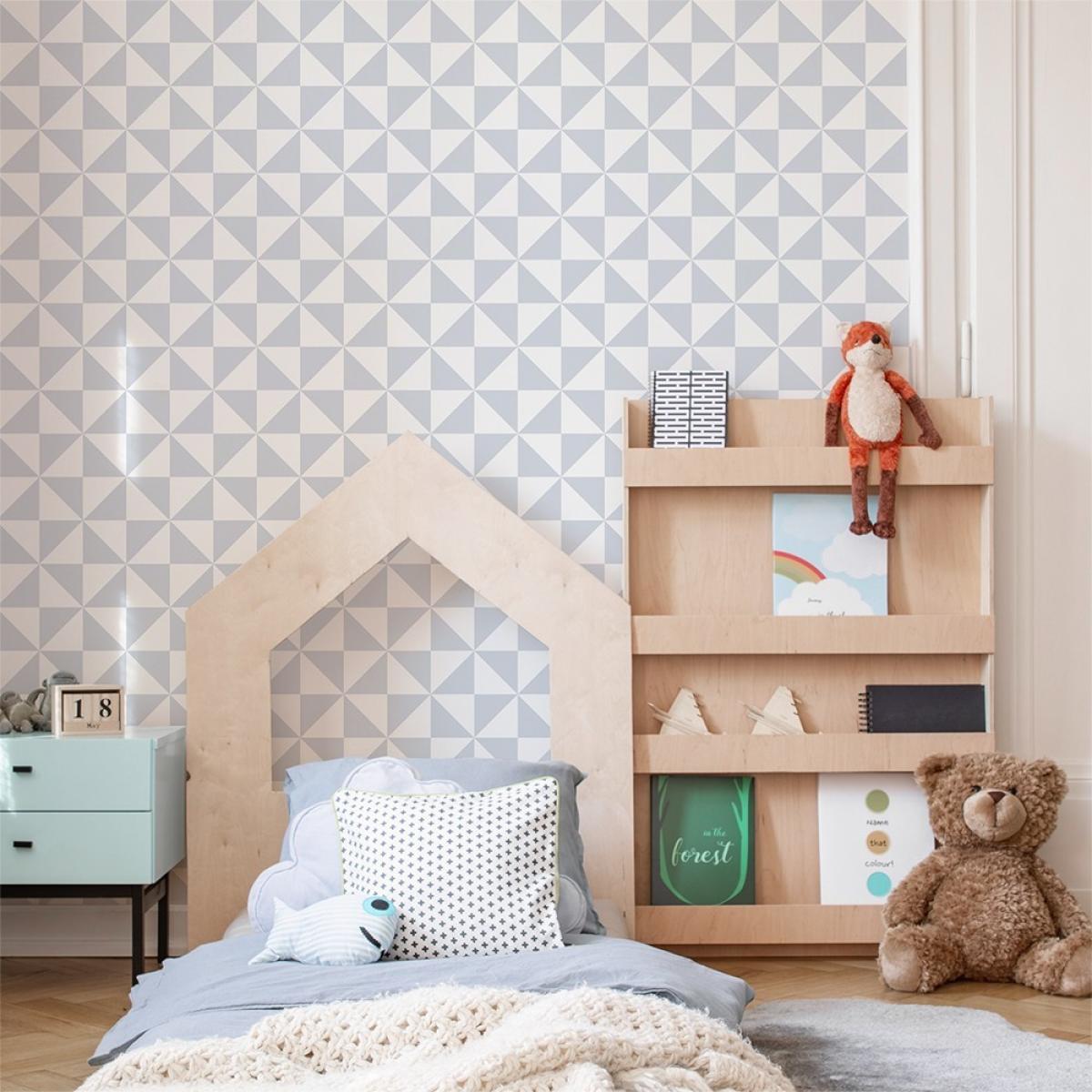 Rollo de dos paneles autoadhesivos canvas TRIANGULOS