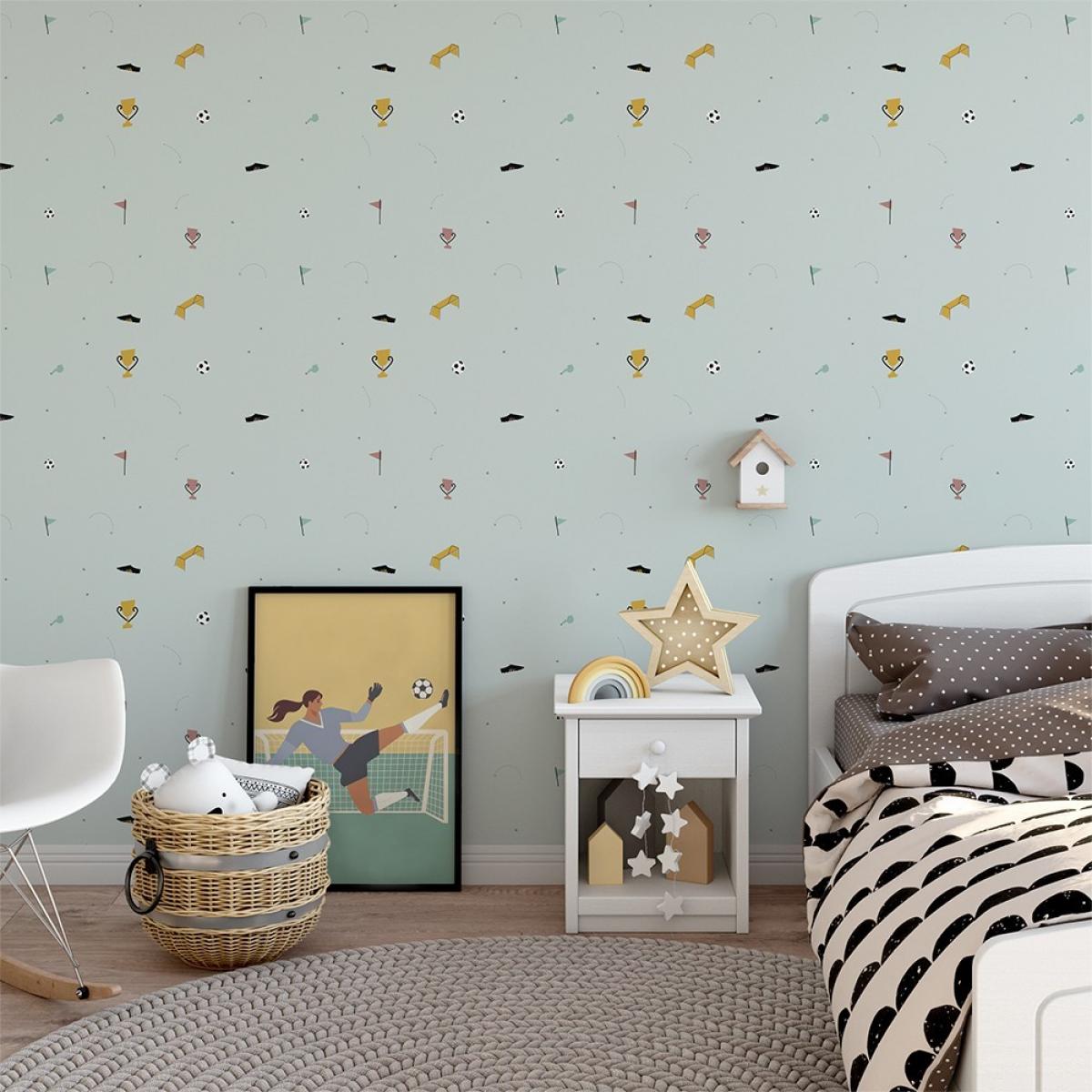 Rollo de dos paneles autoadhesivos canvas FUTBOL