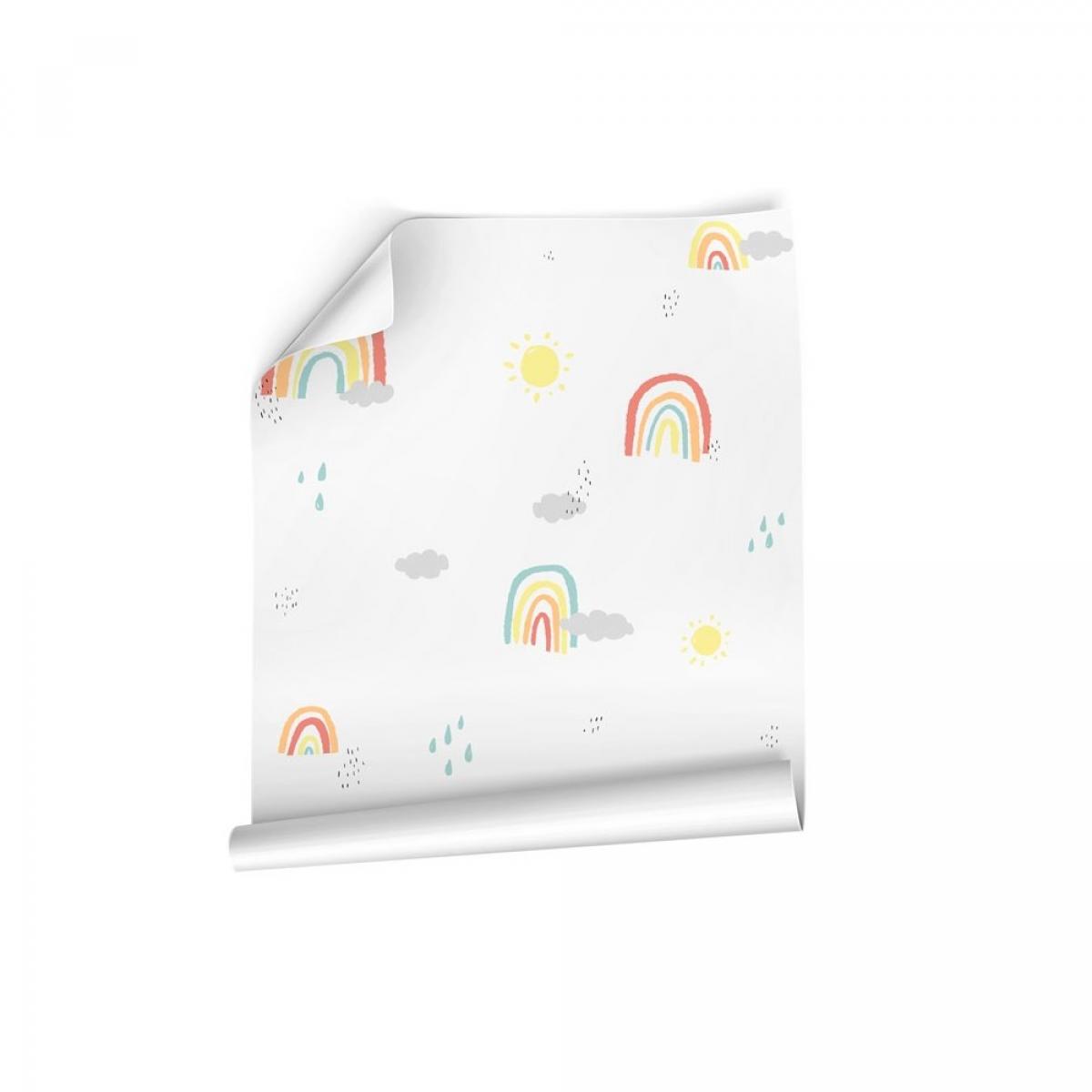 Rollo de papel pintado infantil de dos paneles autoadhesivos texart ARCOIRIS