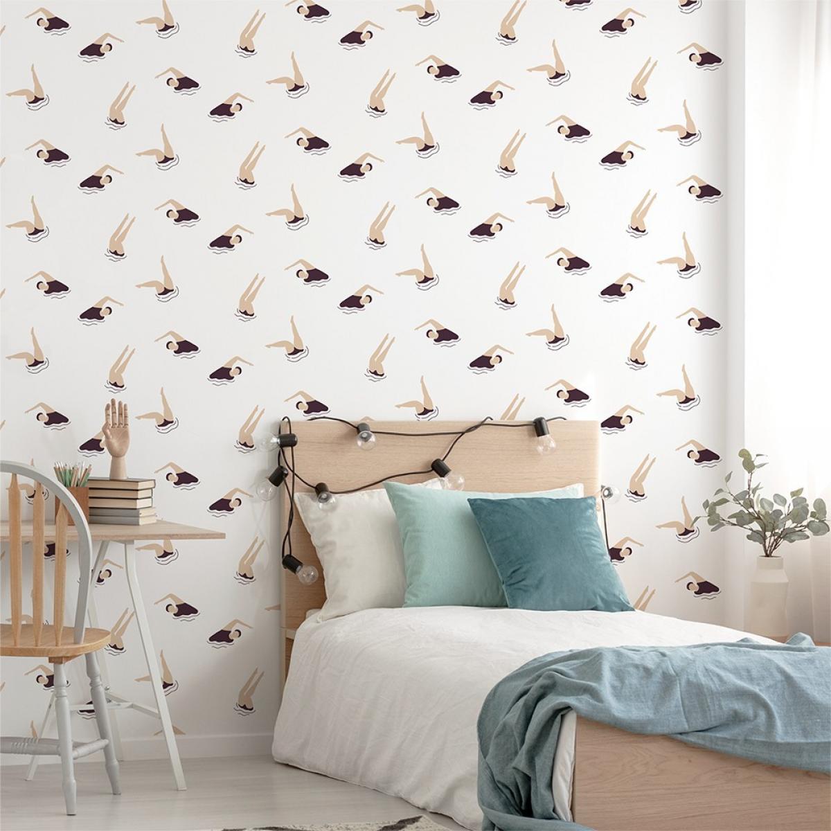 Rollo de dos paneles autoadhesivos texart NADADORAS