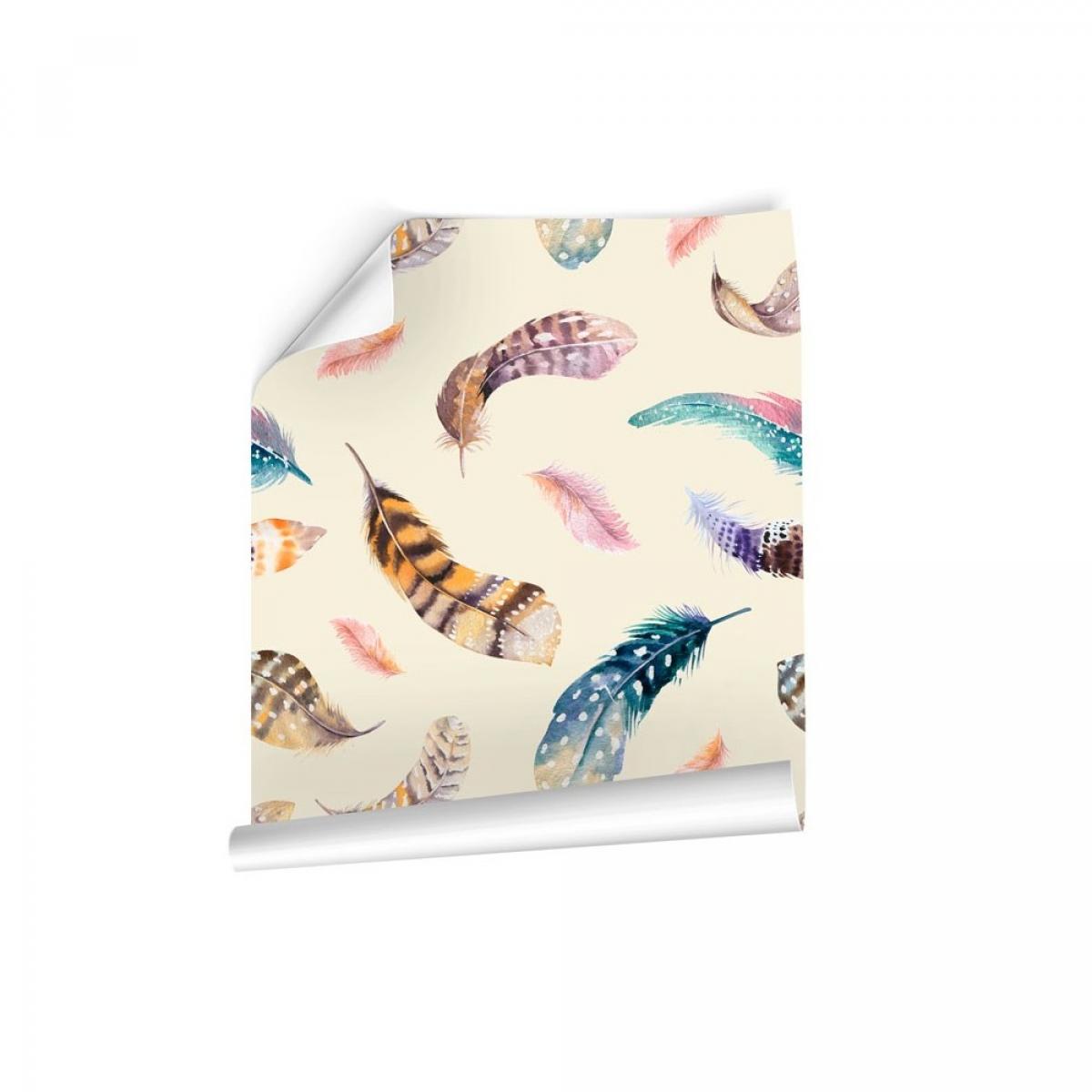 Rollo de dos paneles autoadhesivos texart PLUMAS