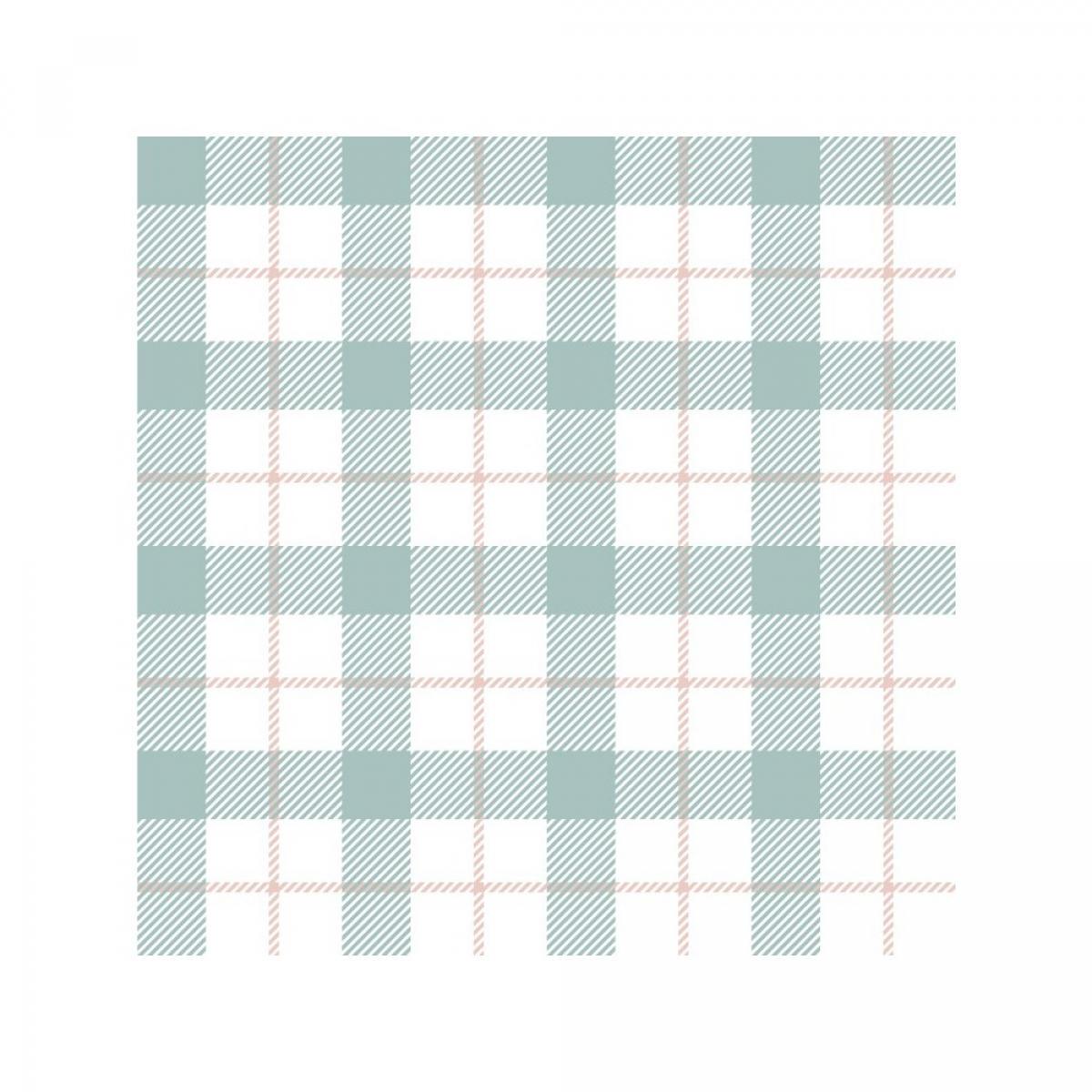 Rollo de dos paneles autoadhesivos texart VICHY MINT