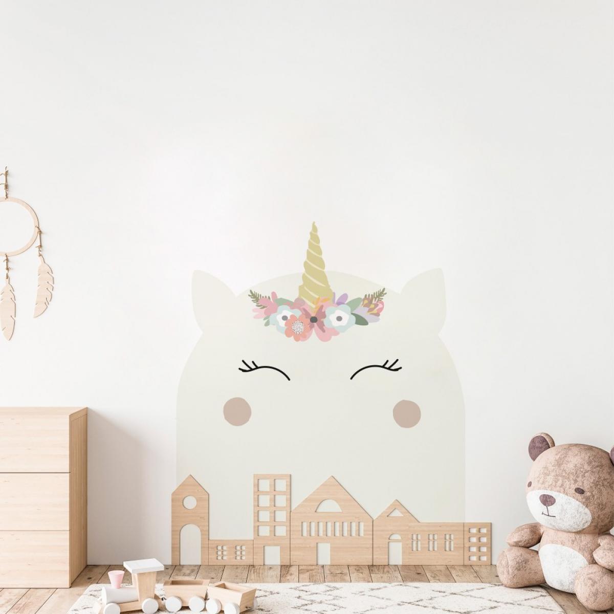 Arco pintado vinílico autoadhesivo UNICORNIO