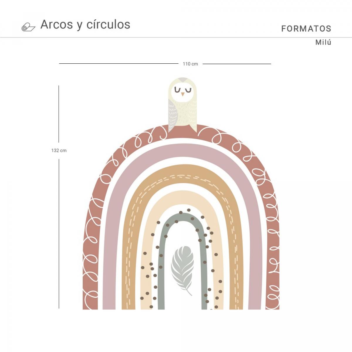 Arco pintado vinílico autoadhesivo MILU