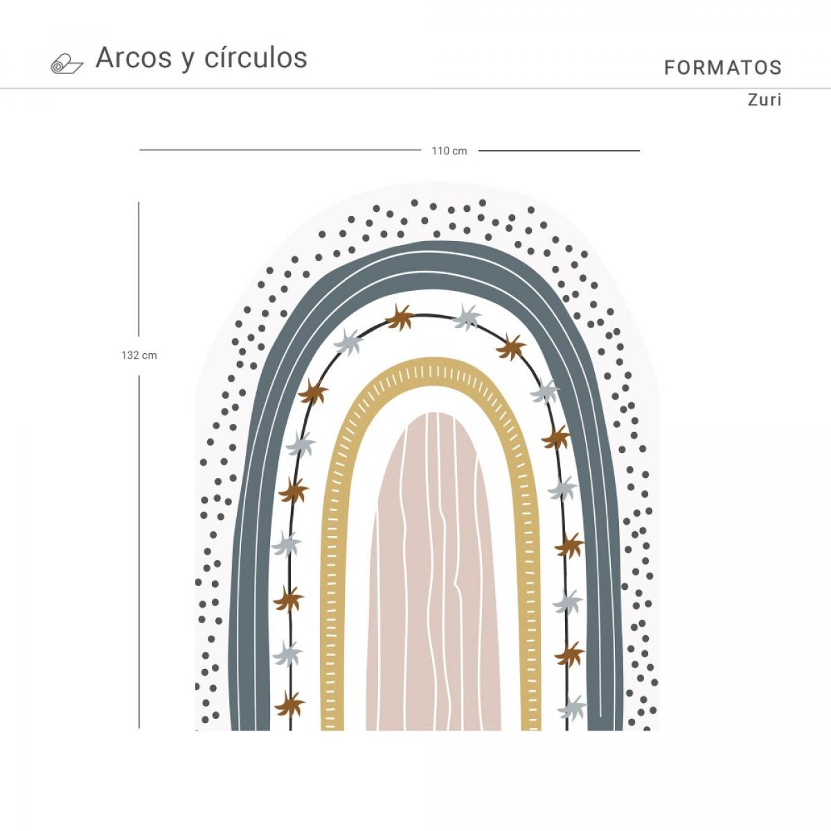 Arco pintado vinílico autoadhesivo ZURI