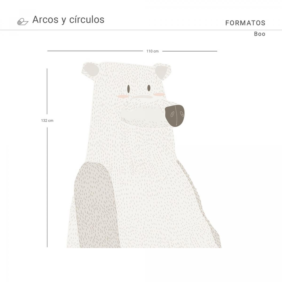 Arco pintado vinílico autoadhesivo BOO