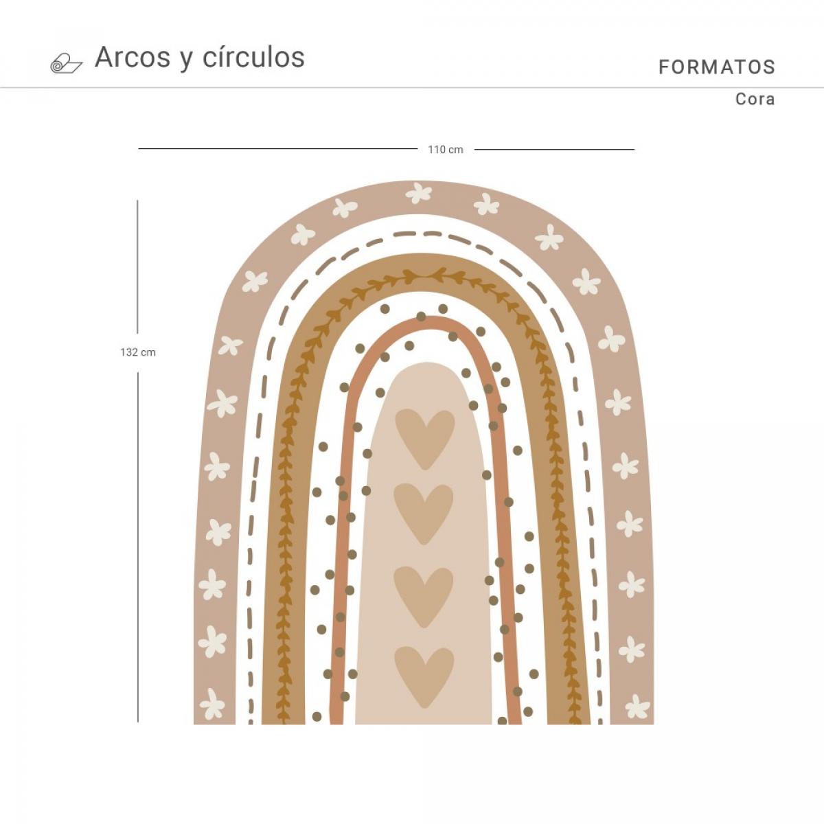 Arco pintado vinílico autoadhesivo CORA