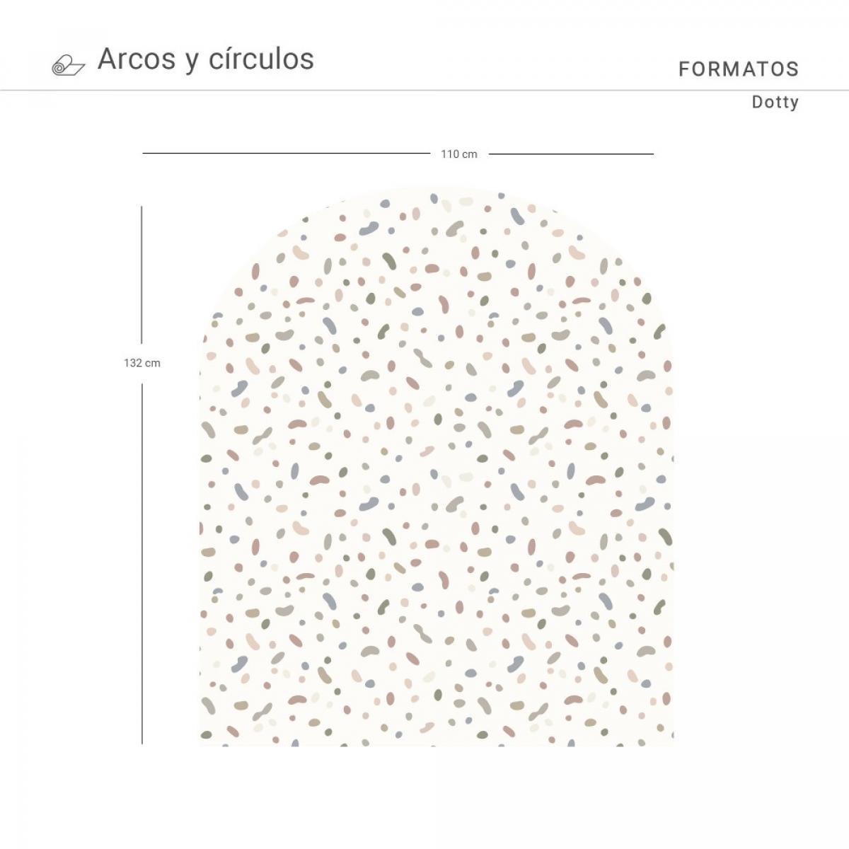 Arco pintado vinílico autoadhesivo DOTTY