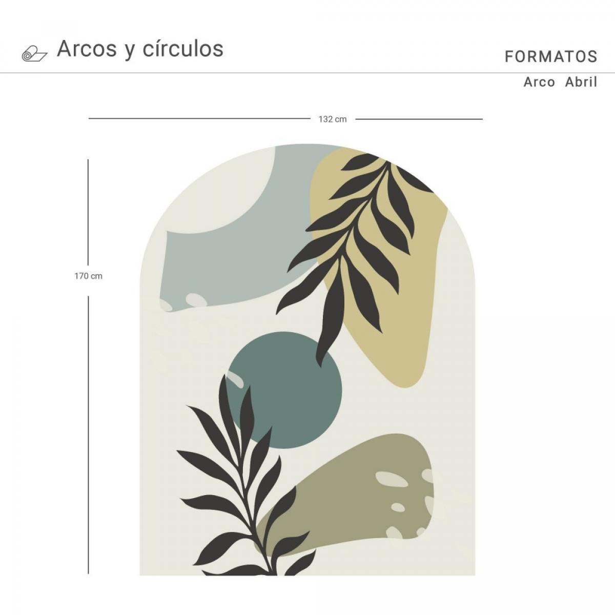 Arco pintado vinílico autoadhesivo ABRIL