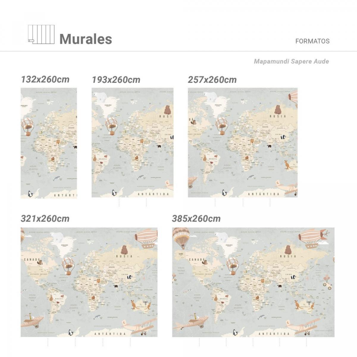 Mural autoadhesivo texart MAPAMUNDI SAPERE