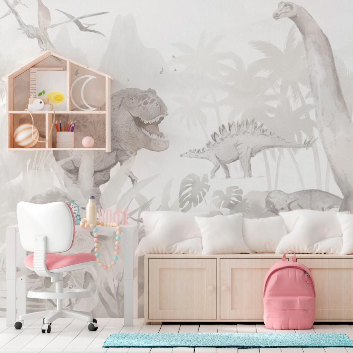 Mural autoadhesivo canvas MUNDO DINO