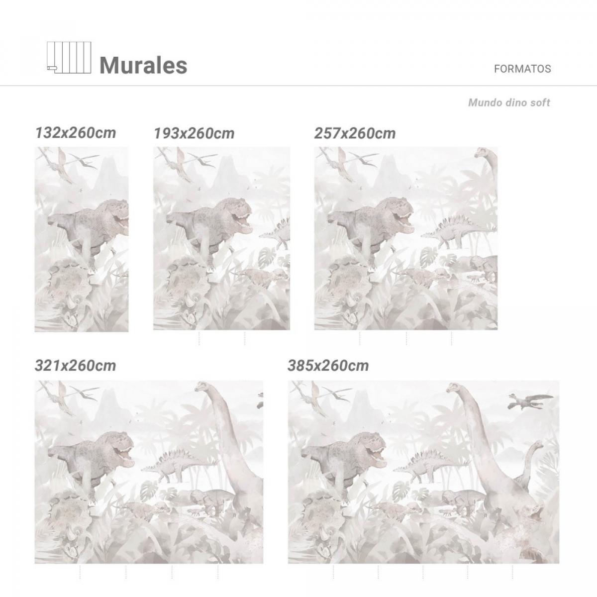 Mural autoadhesivo canvas MUNDO DINO