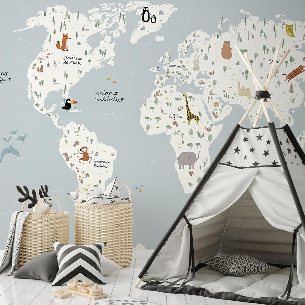 Mural autoadhesivo texart MAPAMUNDI