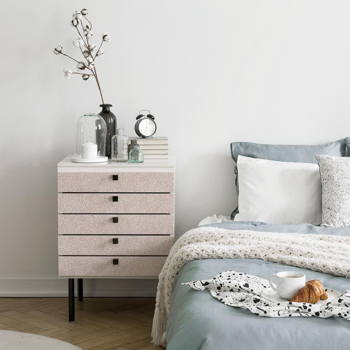 Vinilo autoadhesivo Premium mate  TERRAZO CLAUDE ROSA