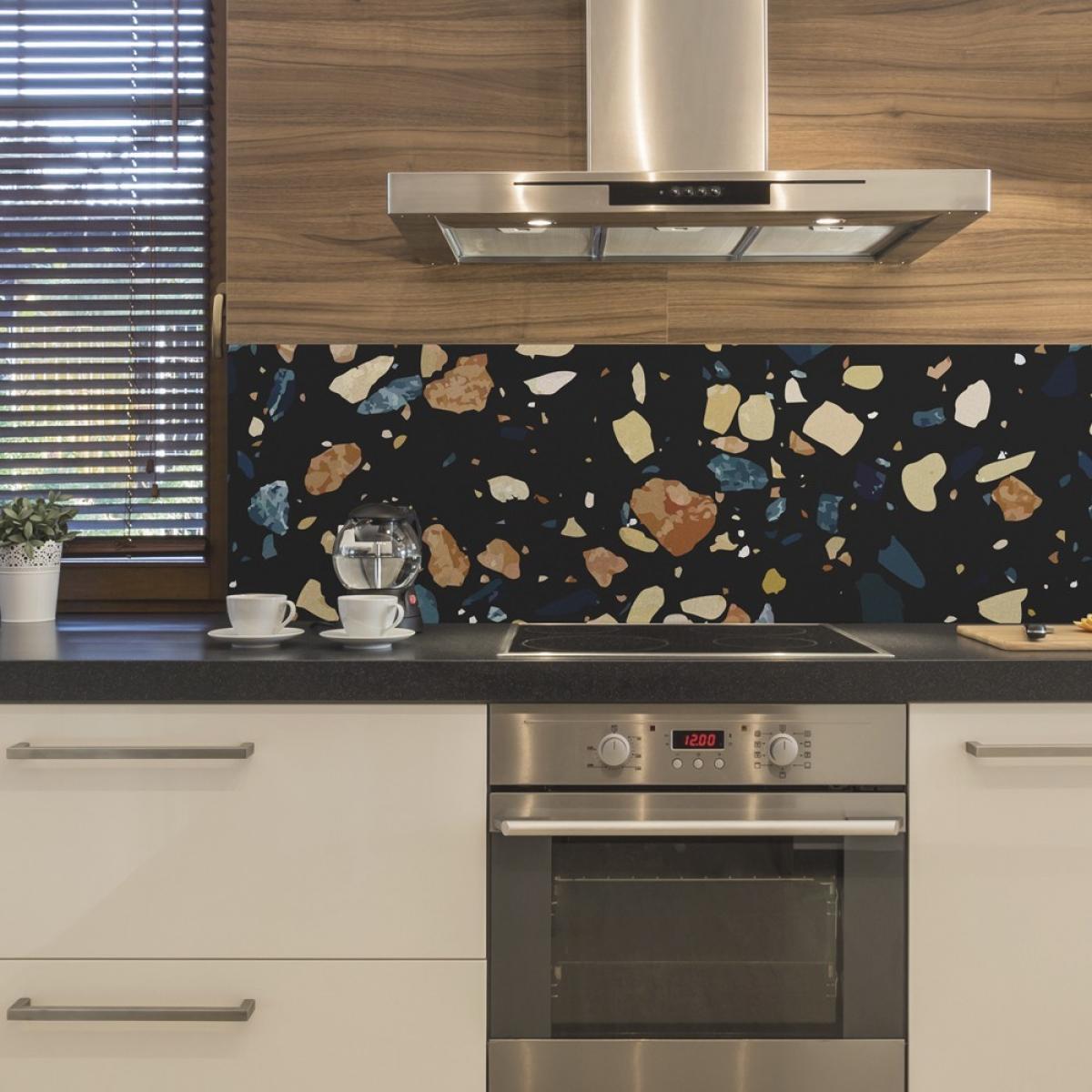 Vinilo autoadhesivo Premium mate  TERRAZO HONEY NEGRO