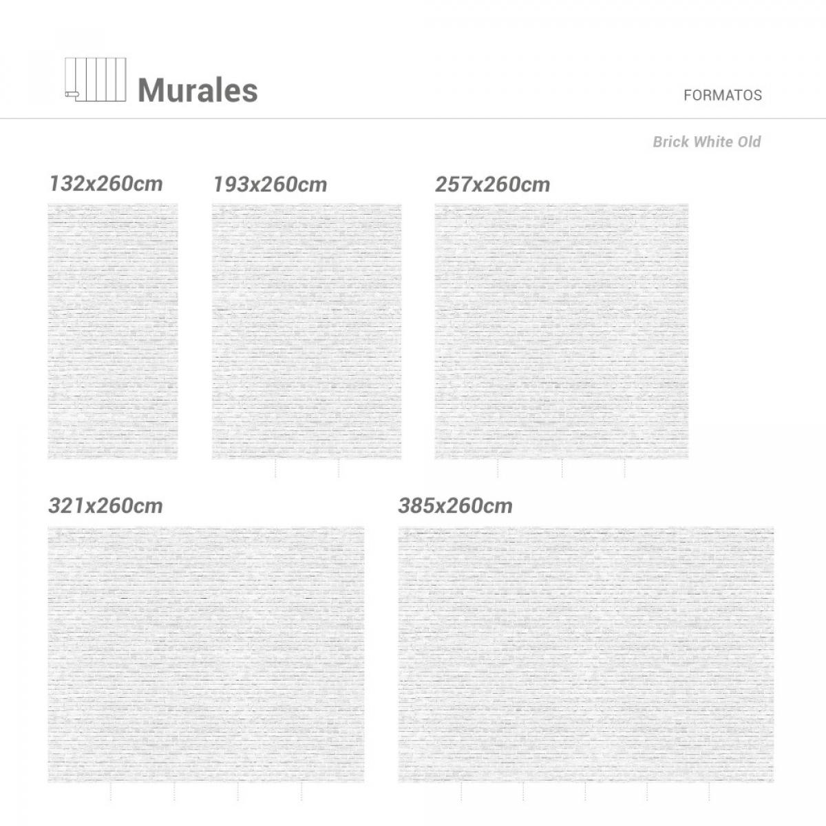 Mural autoadhesivo canvas BRICK WHITE