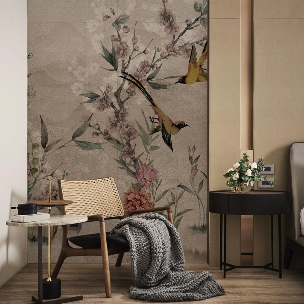 Mural autoadhesivo canvas FORET VILLAGE