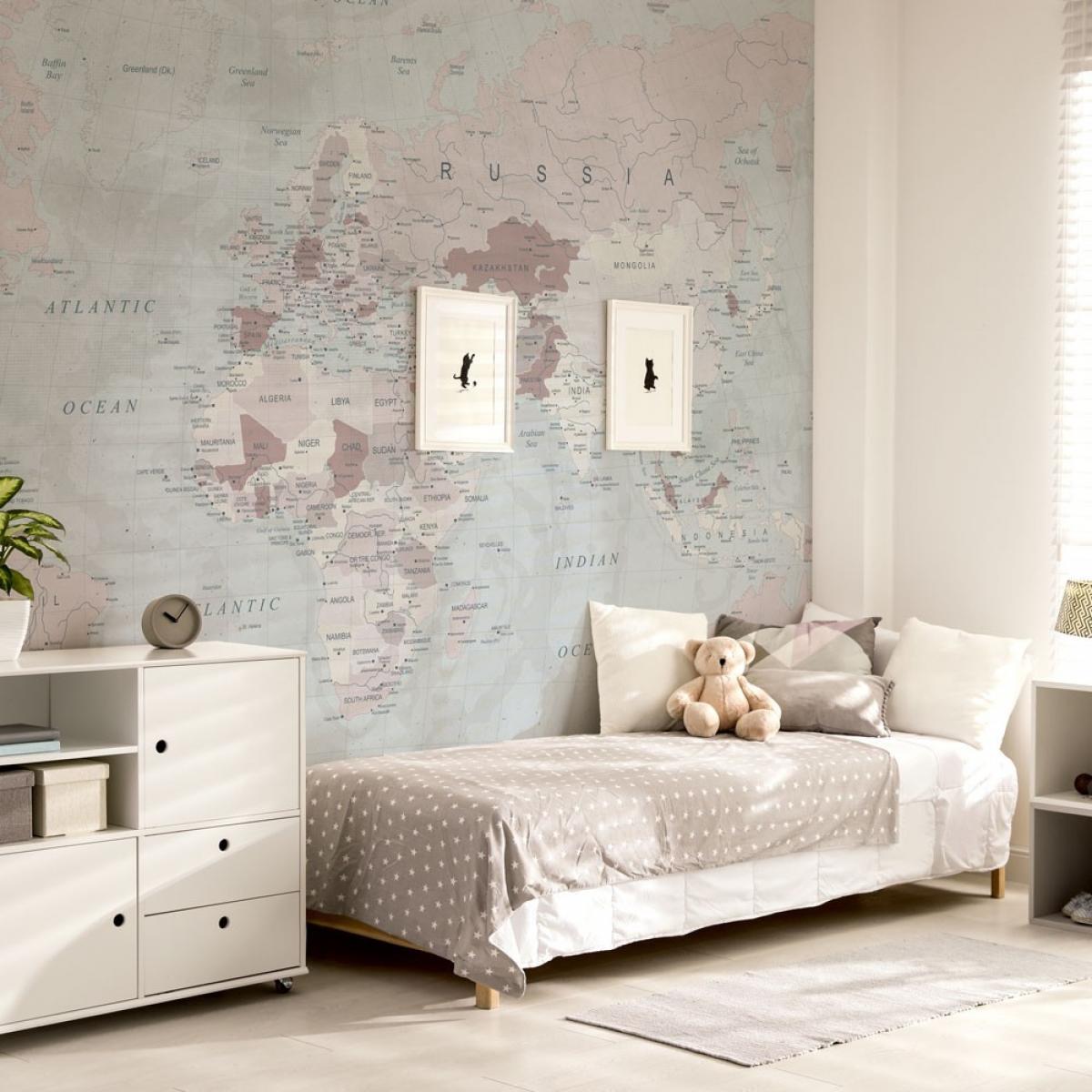 Mural autoadhesivo canvas MAPAMUNDI