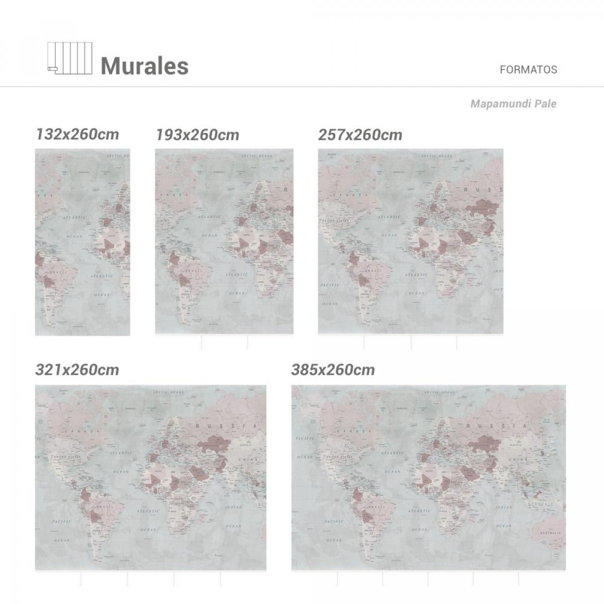 Mural autoadhesivo canvas MAPAMUNDI