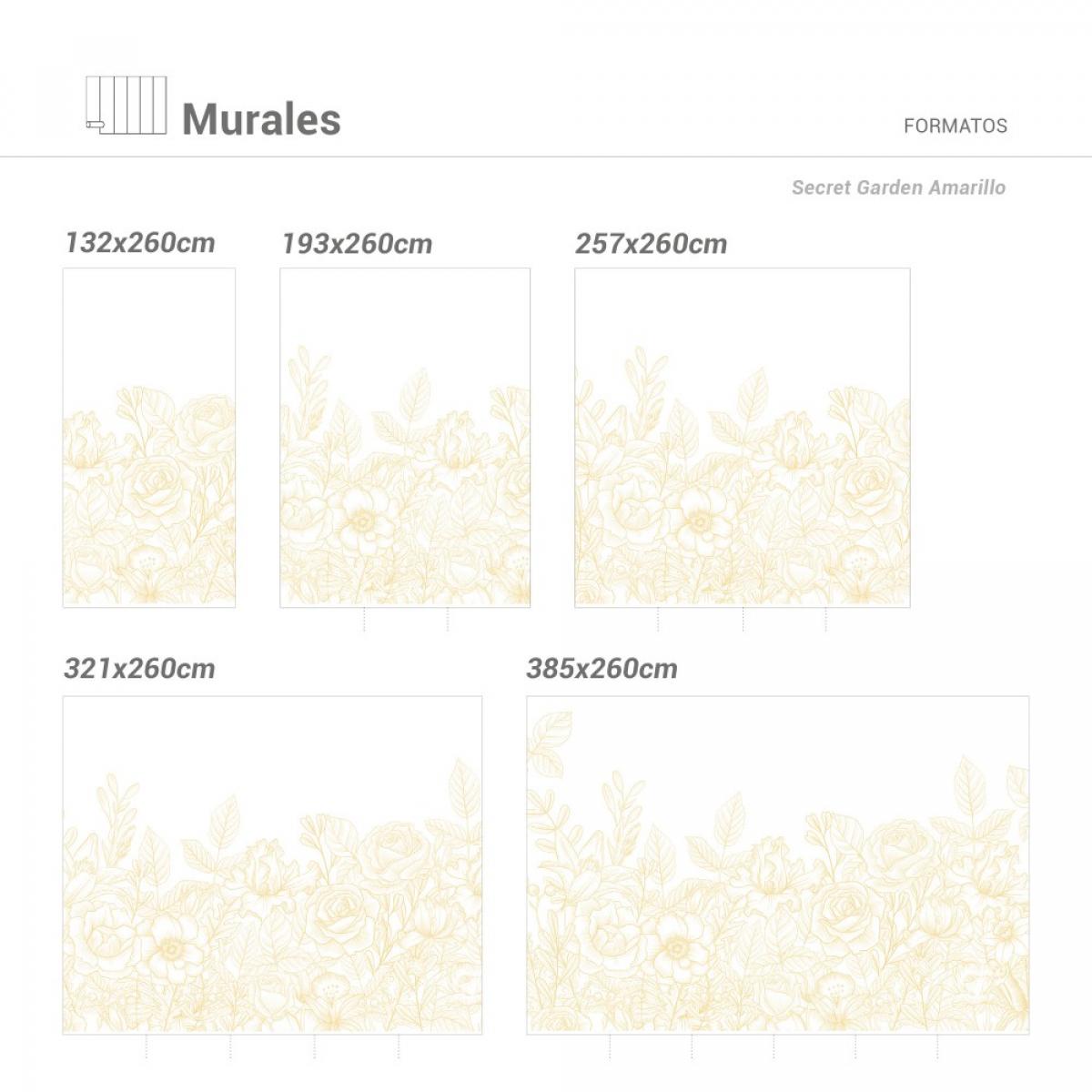 Mural autoadhesivo canvas SECRET GARDEN