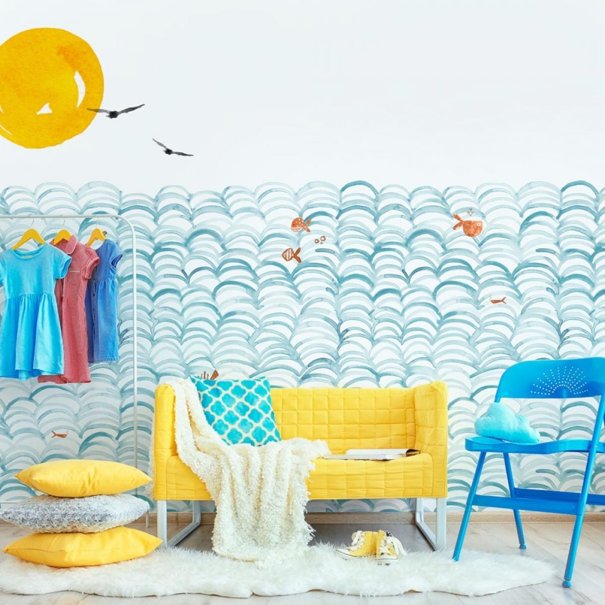 Mural autoadhesivo canvas SWIMMY