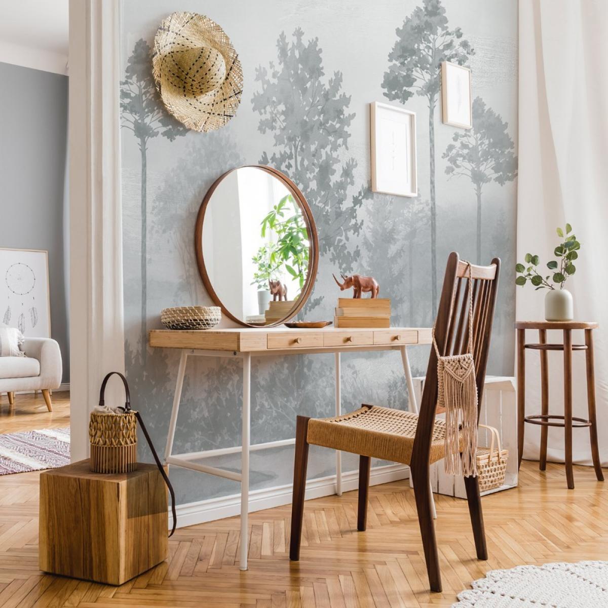 Mural autoadhesivo canvas THE LOST FOREST AZUL