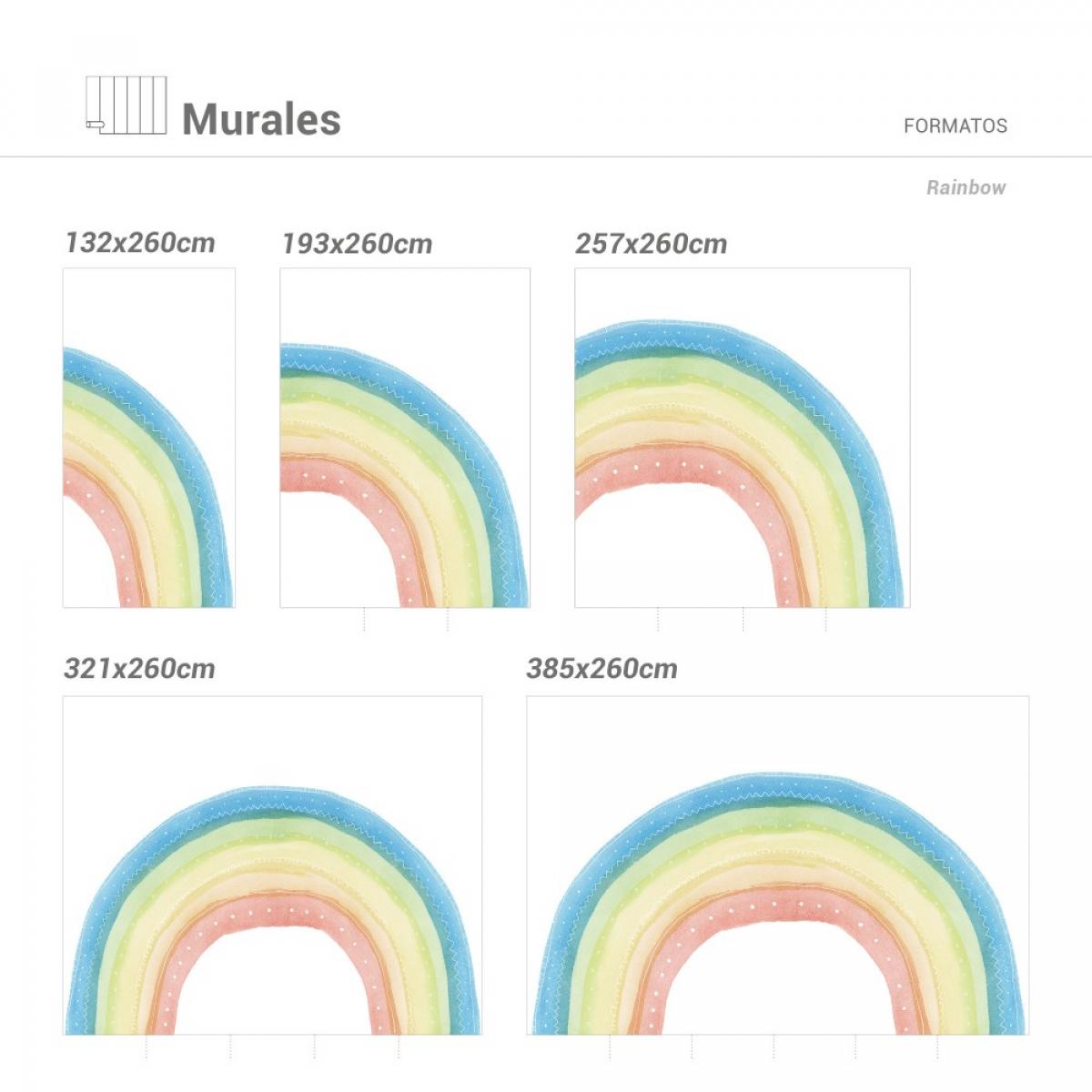 Mural autoadhesivo canvas RAINBOW