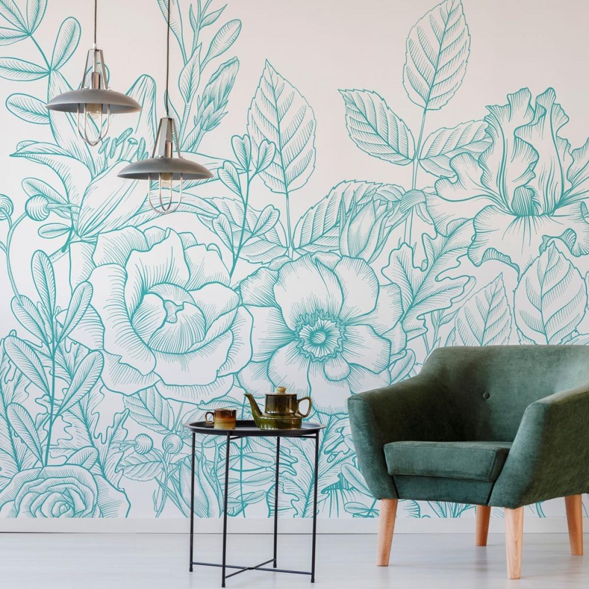 Mural autoadhesivo canvas SECRET GARDEN