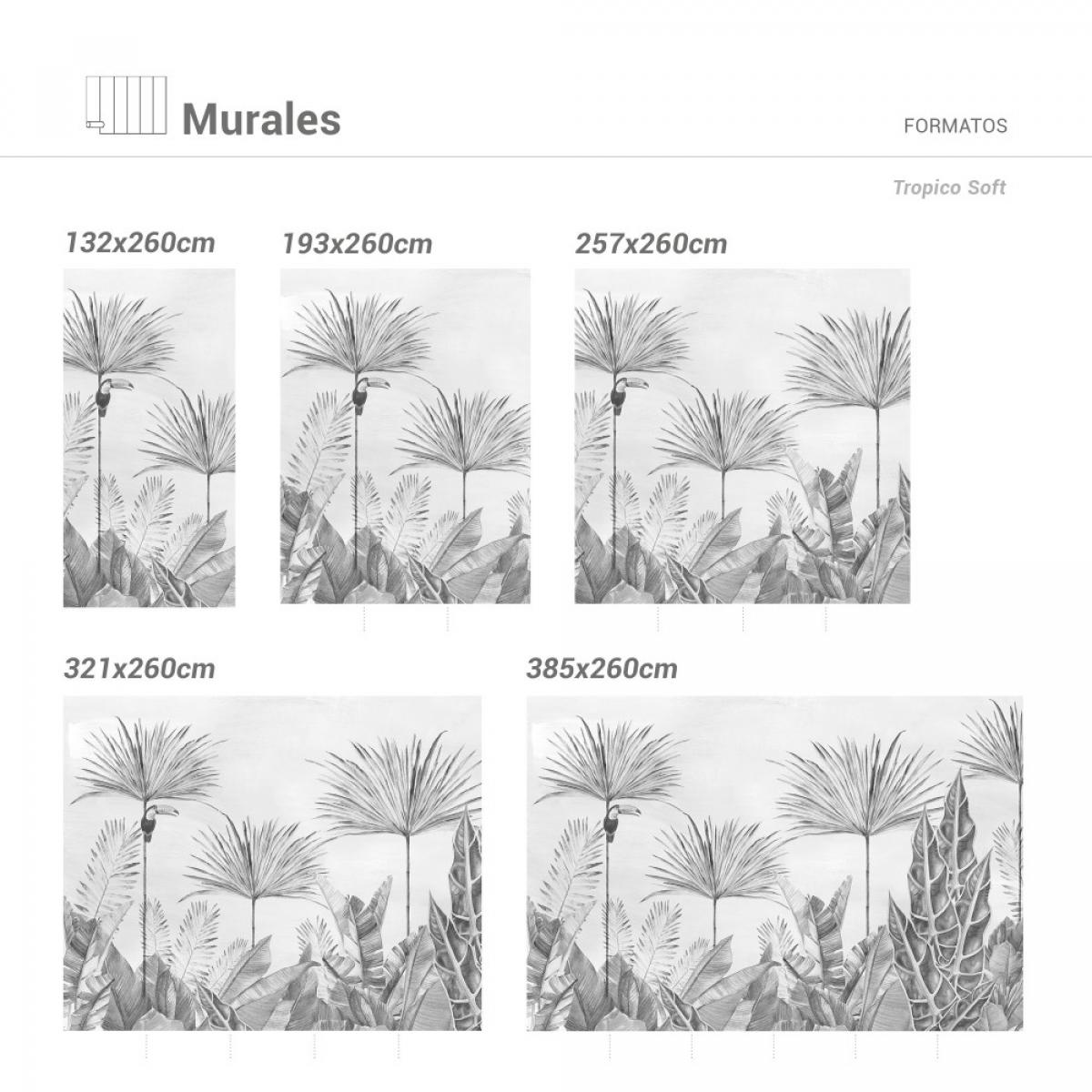 Mural autoadhesivo canvas TROPICO