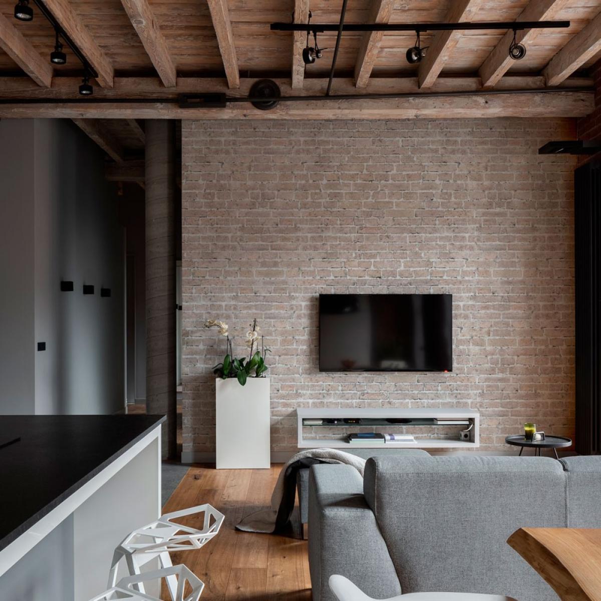 Mural autoadhesivo canvas GRUNGE BRICK