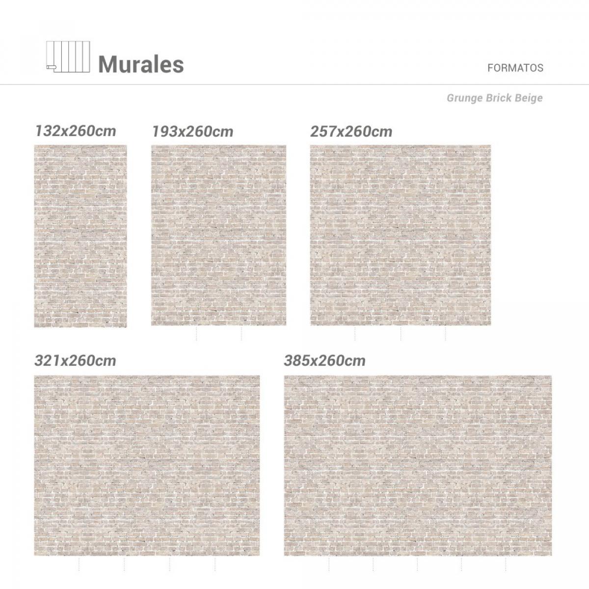 Mural autoadhesivo canvas GRUNGE BRICK