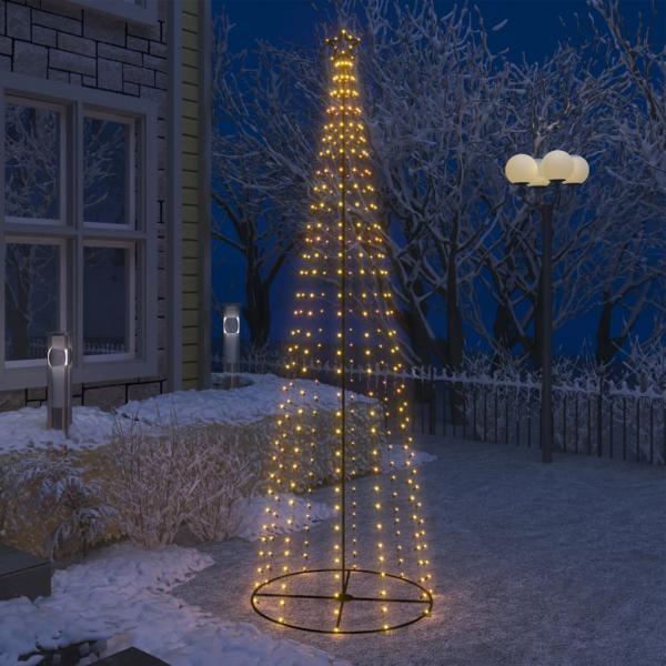 Árbol cono de Navidad 330 LED blanco cálido decoración 100x300 cm