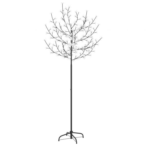 Árbol de Navidad 200 LEDs blanco cálido flores de cerezo 180 cm