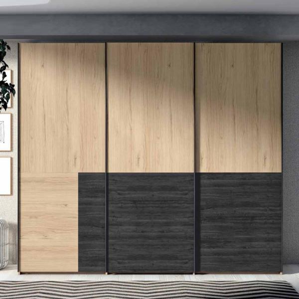 armario 3 puertas correderas en color boreal y onix