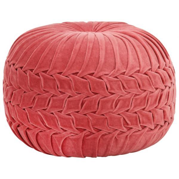 Puf de terciopelo de algodón diseño bata rosa 40x30 cm