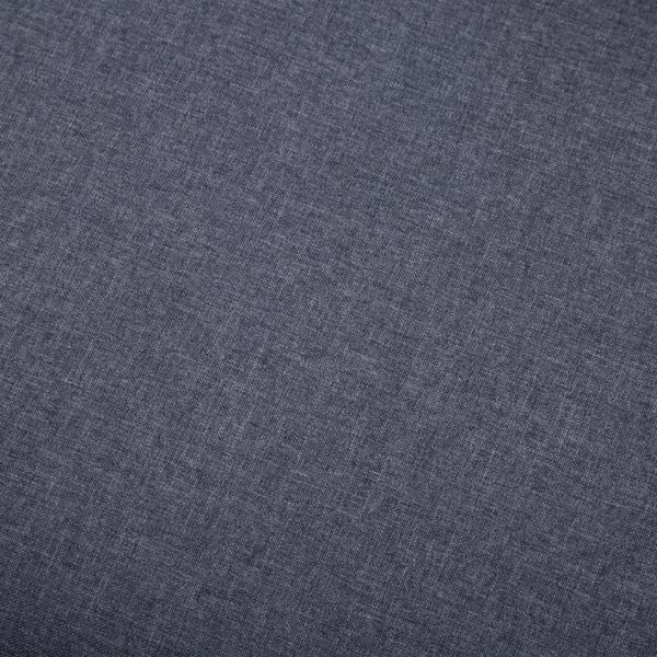 Reposapiés tapizado de tela 73x43x42 cm gris oscuro 