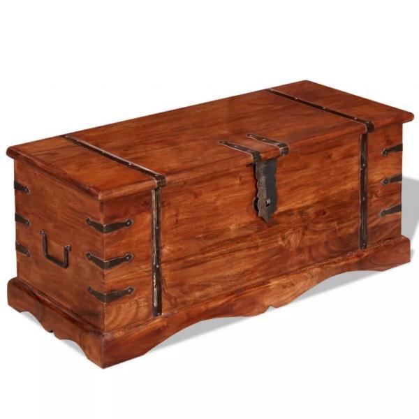 Baúl de almacenamiento de madera maciza