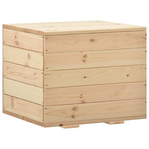Caja de almacenaje de madera maciza de pino 60x54x50,7 cm