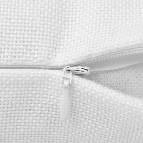 Fundas de cojines 4 uds apariencia de lino blanco 40x40 cm