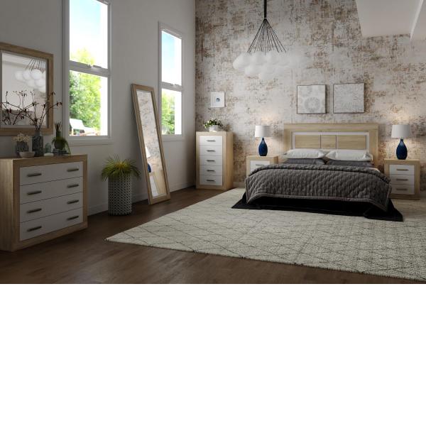 Dormitorio Juvenil Roble Cambrian/Blanco – Hipermueble