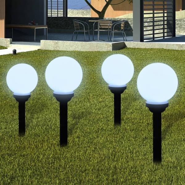 Lámparas de jardín para camino 8 uds con pica de tierra 15 cm