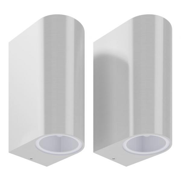 Lámparas de pared de exterior luz superior e inferior 2 unidades