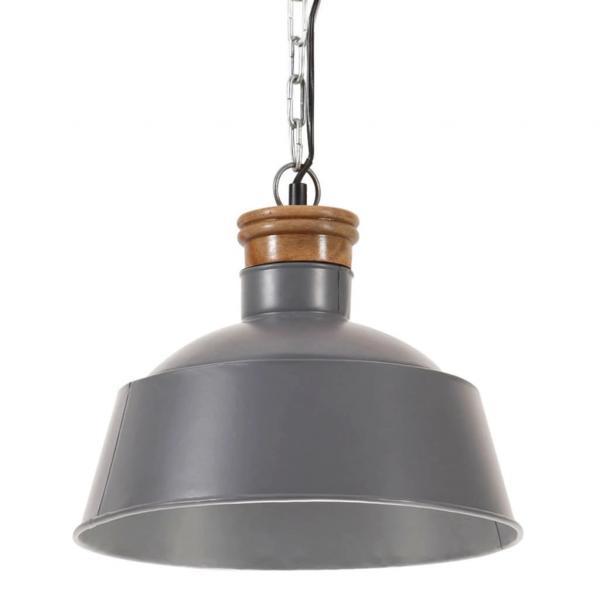 Lámpara colgante industrial 32 cm gris E27