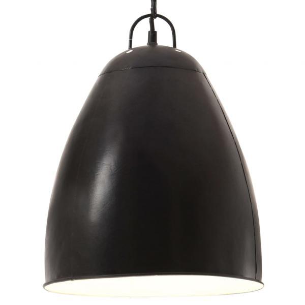 Lámpara colgante industrial redonda 25 W negro 32 cm E27