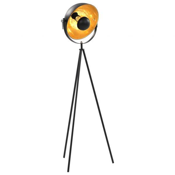 Lámpara de pie negro y dorado E27 31 cm